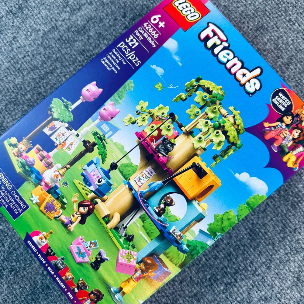 LEGO Friends Cat Birthday Party 42666 Building Toy Set 321 PCS 6+